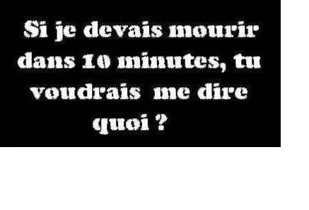 Si je devait mourir